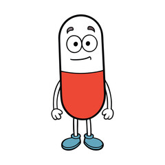 A single pill symbolizing medicine and healing, small yet powerful, representing health care, treatment, and recovery on a clean, simple background.
