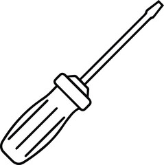 screwdriver outline vector for tool icon design
