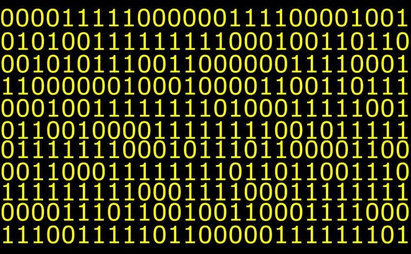 4k binary code background looping animation.