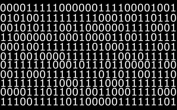 4k binary code background looping animation.