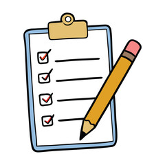 A simple to-do list with neat checkboxes and a pencil ready to jot tasks, capturing organization, focus, and the satisfaction of ticking off goals.
