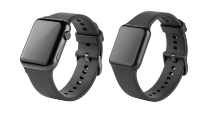  Modern Smartwatch Collection with Fitness Features, isolated on transparent background