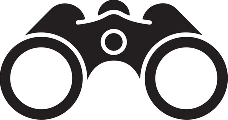 binoculars icon silhouette on white background