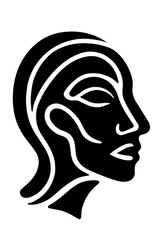 Abstract Human Face Line