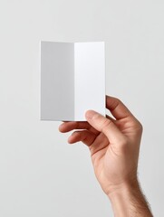 Realistic Bifold Brochure Mockup Handheld