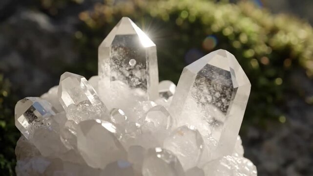 Macro view of naturally occurring crystalline structures within a geode, showcasing intricate patterns and mineral deposits. Capturing the mesmerizing beauty and geological formation processes,?