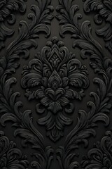 Dark floral pattern on black background