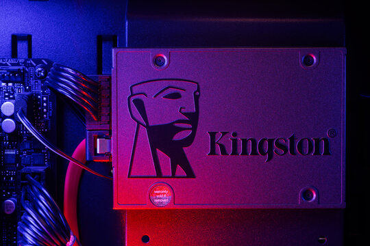 LVIV, UKRAINE - November 5, 2025: Personal PC with SSD Kingston SSDNow A400 480GB 2.5 SATAIII