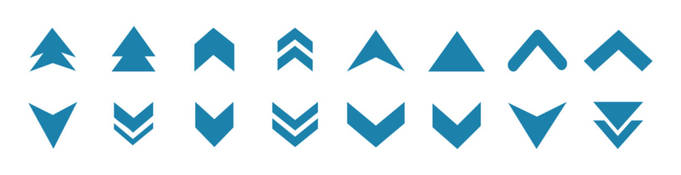 Set swipe and lift up arrows icons. Different  lift arrows sign upwards. Scroll or swipe up. Swipe up icon arrow button, scroll symbol. for web, applications, infographic, social media. Vector.