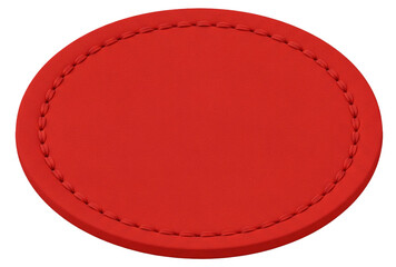 Leather Clothing Label on transparent background. PNG