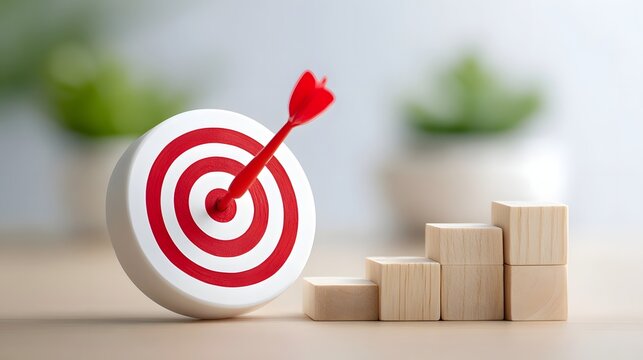 Symbolizing strategic planning and focused ambition this image captures the essence of reaching objectives through incremental growth and dedicated effort