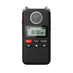 Digital audio recorder with microphone and lcd display