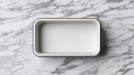 Bento Lunch Box Mockup on White Marble