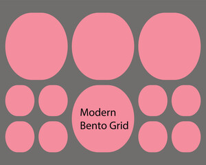 Pink Circles Arranged in a Modern Grid Pattern on Gray Background abstract