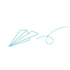 White paper airplane flying illustration