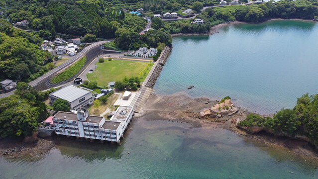 旧赤崎小学校のドローン空撮
