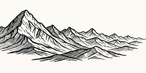 Pine tree vector illustration in winter landscape