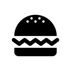 Burger icon, hamburger sign, fast food symbol