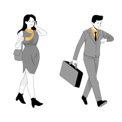 office worker character illustration