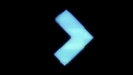 An arrow shape in a distorted digital glitch style. With alpha for easy drag and drop.
 - Powered by Adobe