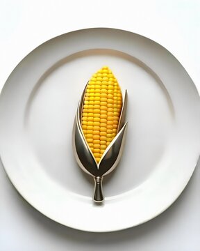 Decorativo mazorca en plato personalizable.