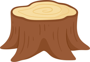 illustration tree stump