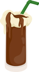 illustration chocolate smoothie