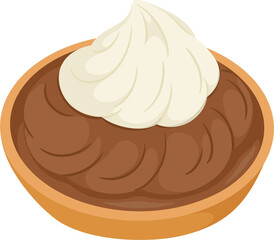 illustration cocoa chocolate tart
