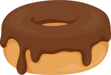 illustration chocolate donut