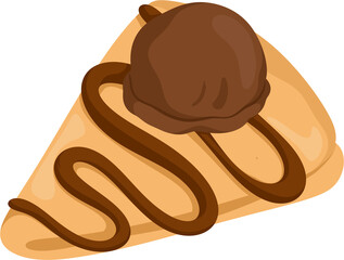 illustration chocolate crepe