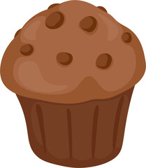 illustration chocolate muffin