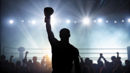 Dynamic concert scene featuring enthusiastic crowd, vibrant lighting, performer under spotlight, energetic audience, and lively music event atmosphere