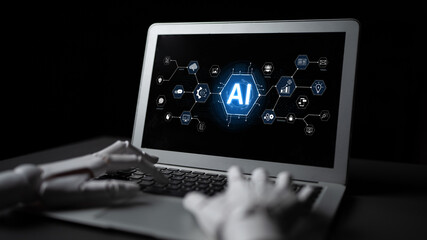 A generative AI assistant presents its comprehensive business suite. This all-in-one platform offers intelligent tools for marketing, e-commerce, and automating corporate operations. Fermion