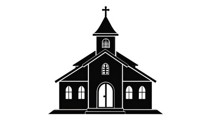 Simple church silhouette