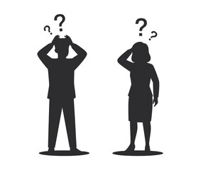 Silhouette of business team facing challenges vector illustration