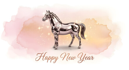 Fototapeta premium Reflection of Gold. Perfect for: Premium watercolor festive design
