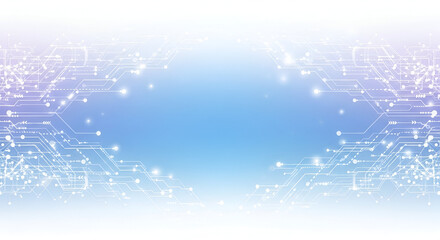 Futuristic Digital Circuit Board Pattern with Glowing Lights