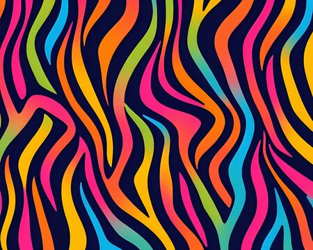 Patr&oacute;n cebra colorido.