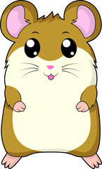 Cute chubby hamster