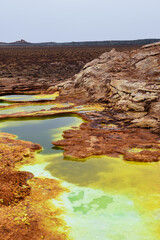 Dallol site in the Danakil Depression in Ethiopia
