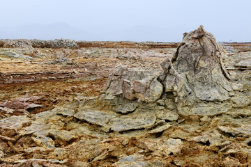 Dallol site in the Danakil Depression in Ethiopia