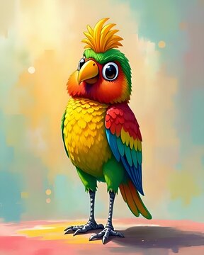 Retrato ave tropical.