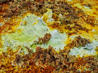 Dallol site in the Danakil Depression in Ethiopia