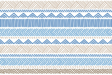 Ethnic seamless vector pattern. Tribal geometric boho borders background, motif, maya, aztec ornament