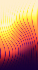 Dynamic orange and ryellow abstract background. Wavy Lines with Smooth Gradient Transition
