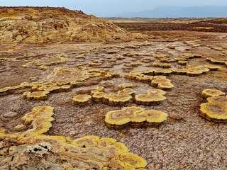 Dallol site in the Danakil Depression in Ethiopia