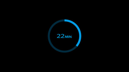 22 minutes timer clock icon concept illustration background 4k.