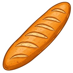 bread isolated on white background, loaf of bread