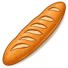 Loaf of bread on a plain white surface.