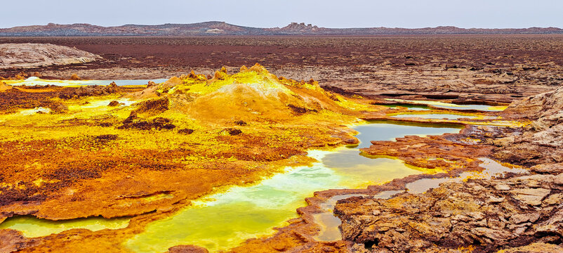 Dallol site in the Danakil Depression in Ethiopia
